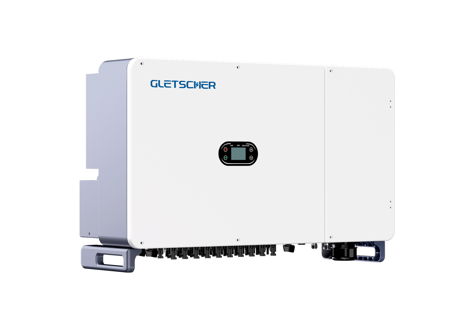 Side angle of Alloy GN136KTR3 high-efficiency 136kW solar inverter for commercial and residential systems