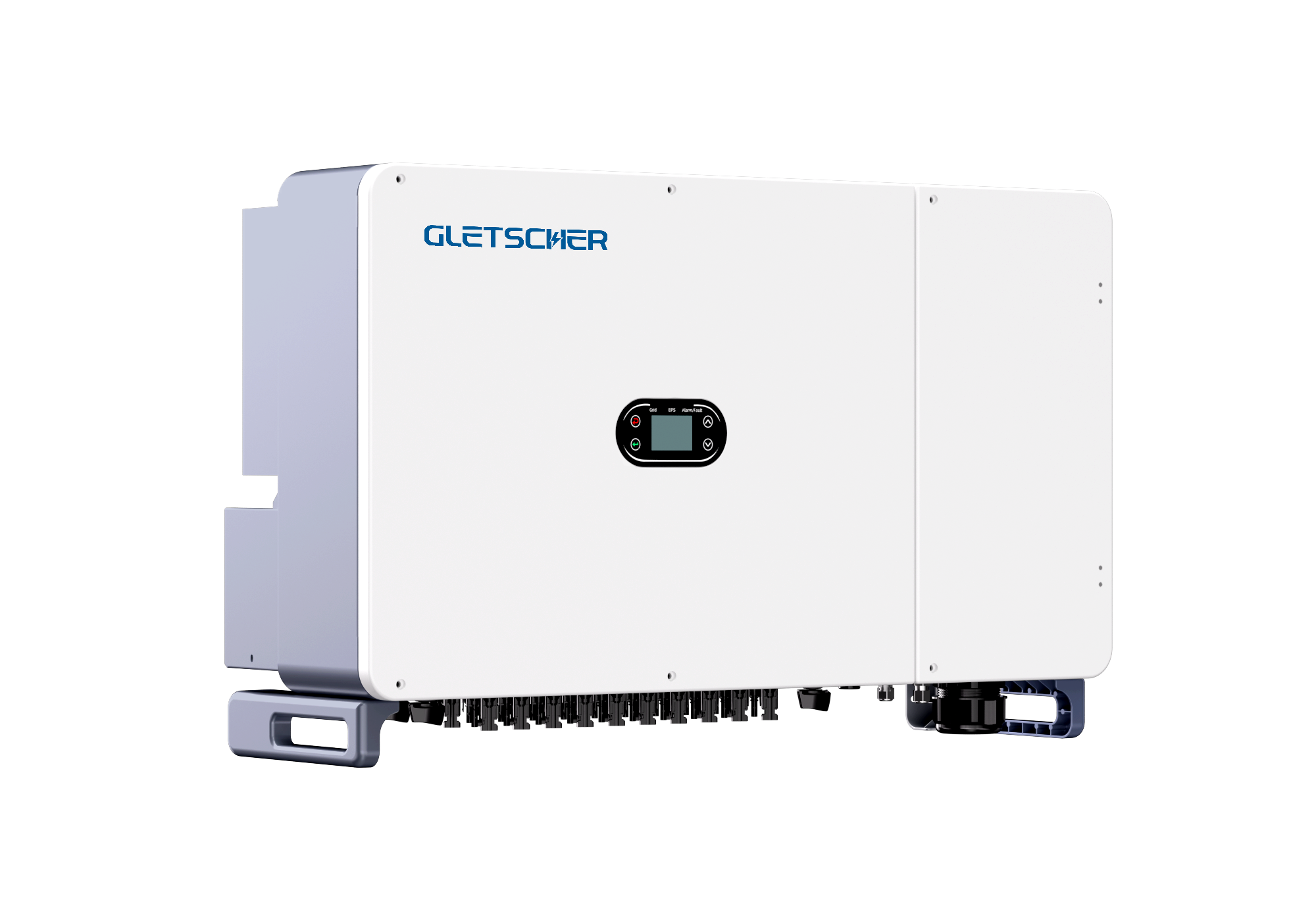 Side angle of Alloy GN136KTR3 high-efficiency 136kW solar inverter for commercial and residential systems